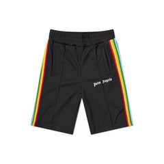 Palm Angels Rainbow Track Shorts - Black